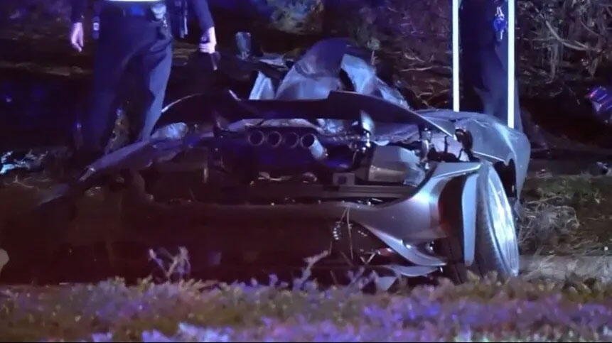 High-end sports car spontaneously ignites in police storage after crash that killed O.C. influencer High-end sports car spontaneously ignites in police storage after crash that killed O.C. influencer