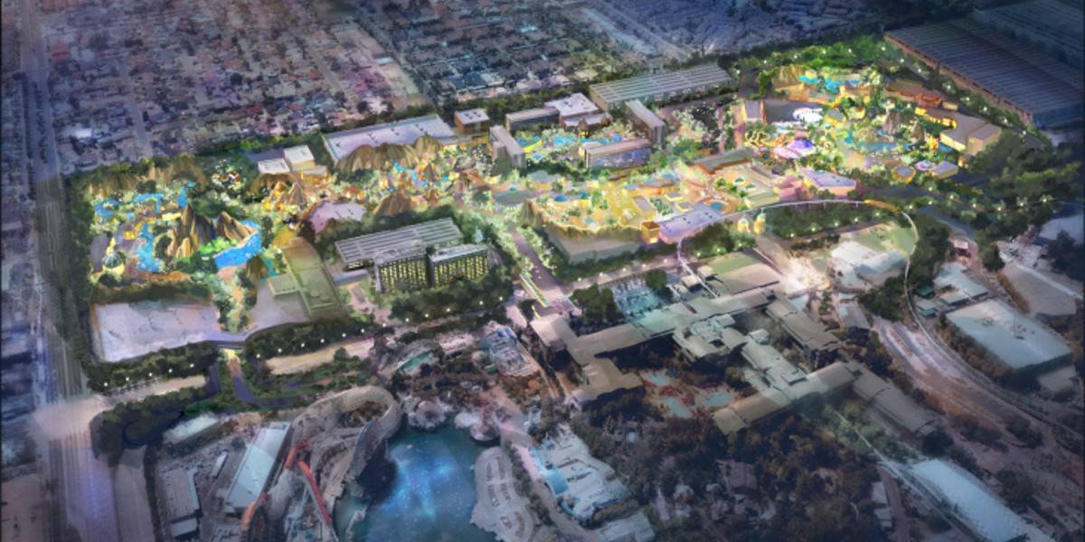 DisneylandForward aerial concept art from Disney.