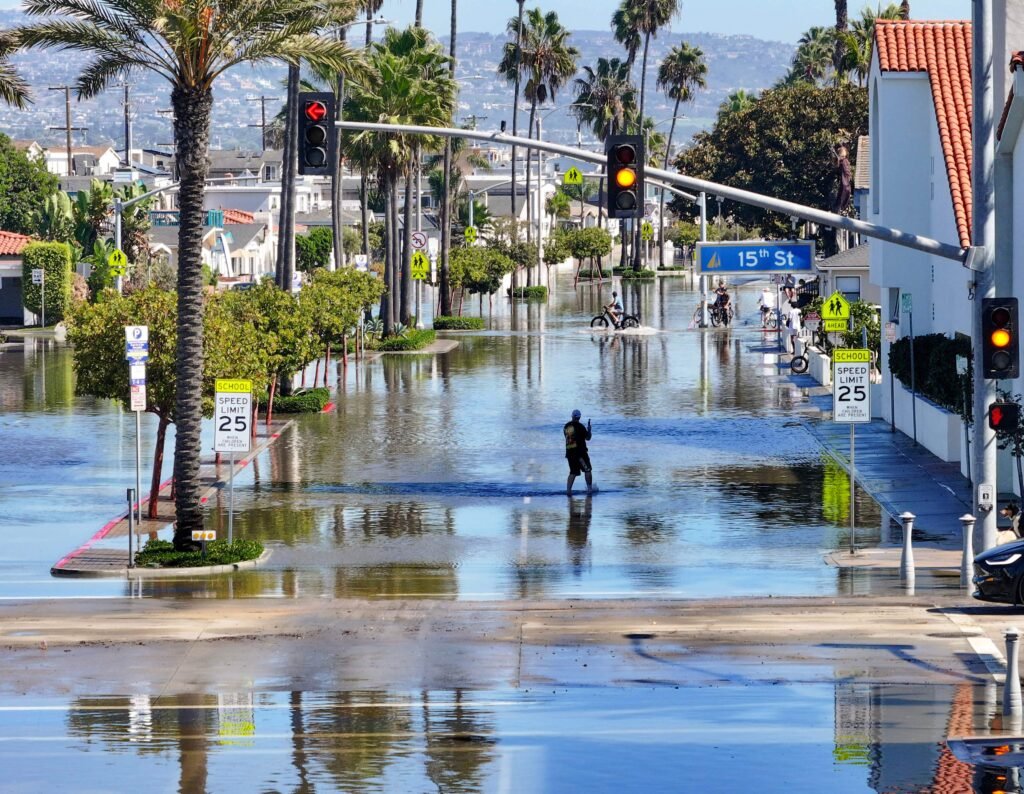 Newport Beach closes beaches, piers as Tropical Storm Rachel threatens more flooding